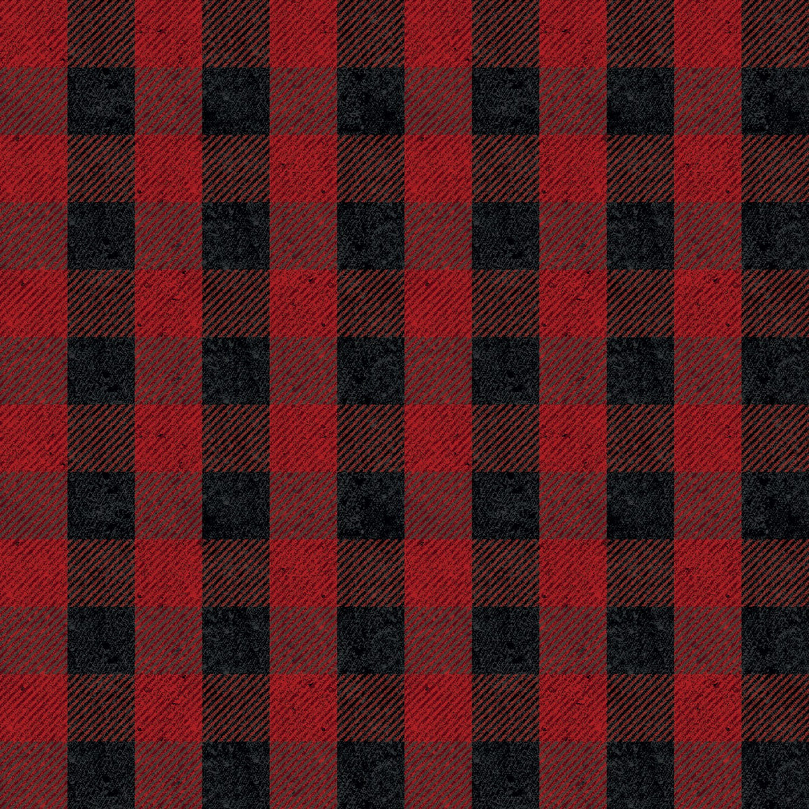 Flannel Buffalo Plaid Red And Black # F635R-RED