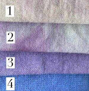 Purple Hand-Dyed Wool #1-4