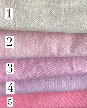 Pink Hand-Dyed Wool #1-5