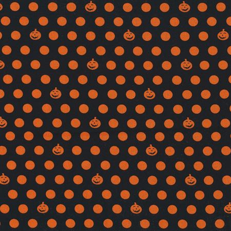 Retro Halloween Y3249-36 Pumpkin Dot