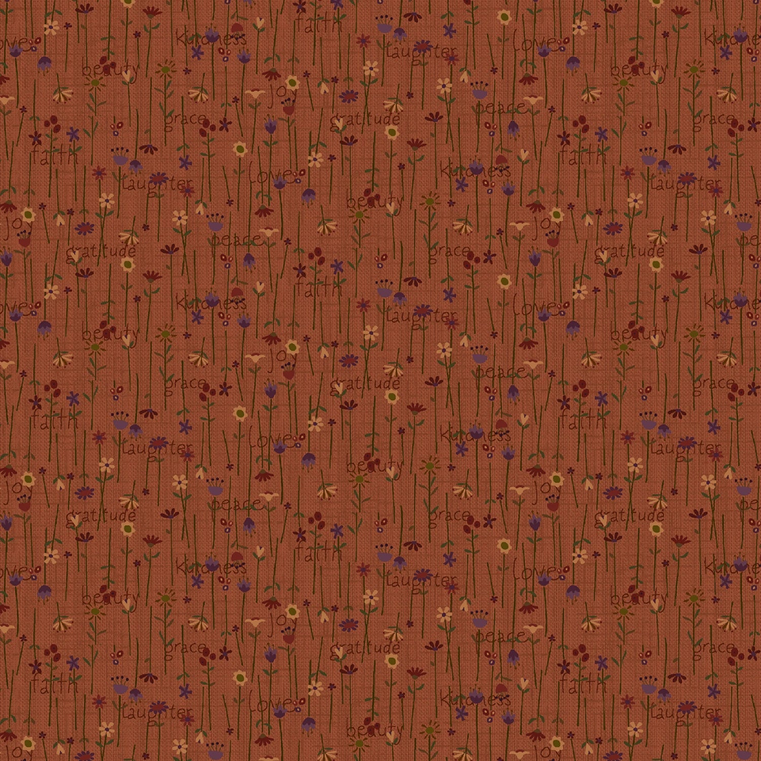 Dark Rust Stick Flowers 3.1 Inch # 3635-39