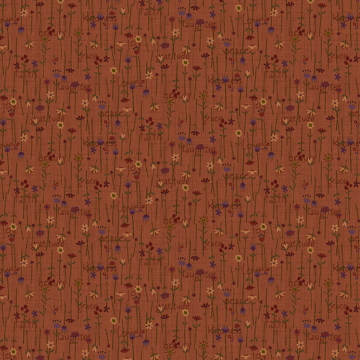 Dark Rust Stick Flowers 3.1 Inch # 3635-39