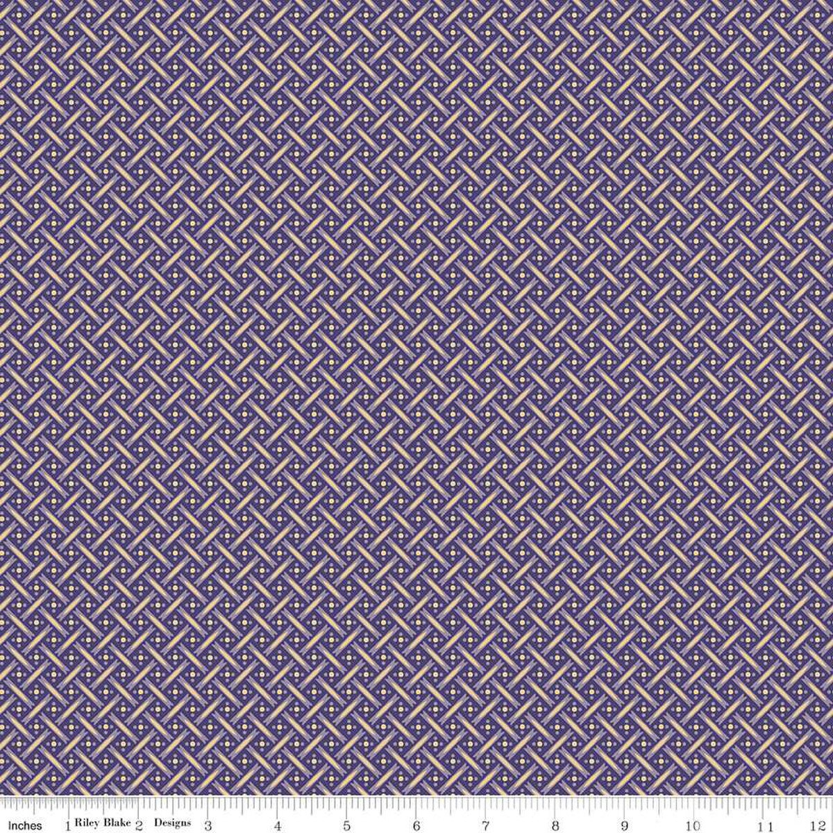 Vera's Garden Basket Weave Purple C16995