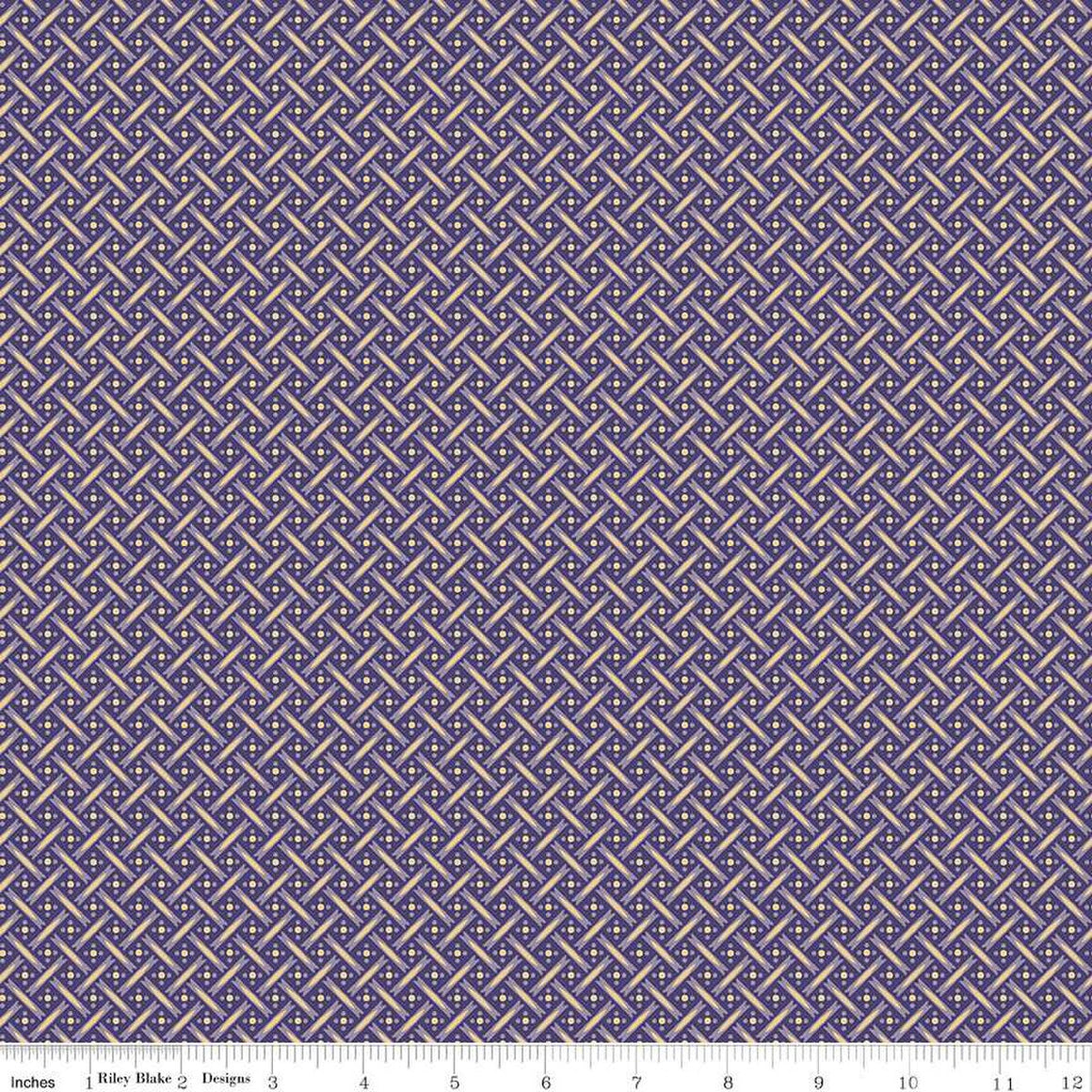 Vera's Garden Basket Weave Purple C16995
