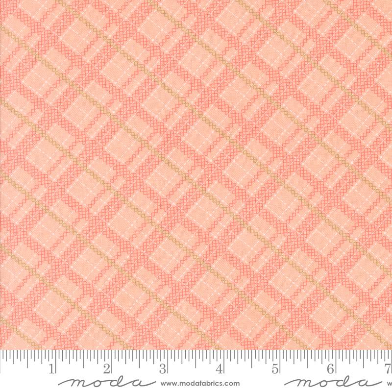 Abloom Bubble Gum Stitched Plaid 29214-13