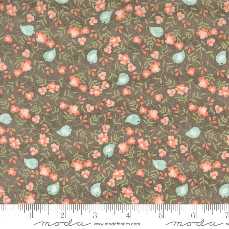 Abloom Robins Slate Songbird Florals 29212-19