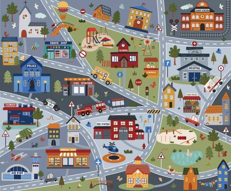 It Takes a Village 36in x 43in Play Mat Panel # P15468R-PANEL