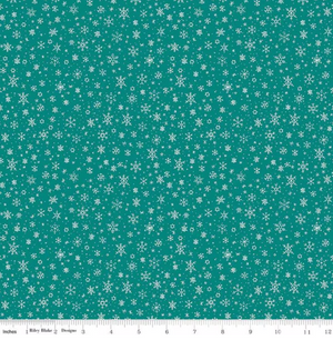 Ski Hill Snowflakes C14776-TEAL