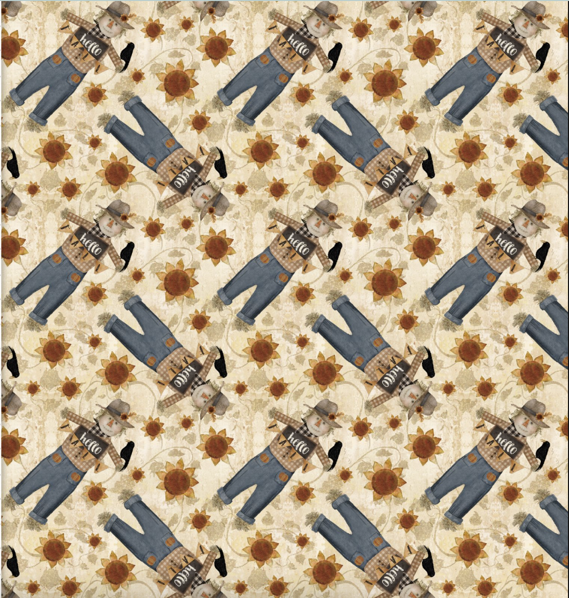 Beige Scarecrow Greetings # 2485-BGE