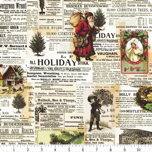 Cream Holiday Newspaper Clippings 66250501-01