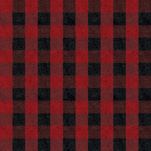 Flannel Buffalo Plaid Red And Black # F635R-RED