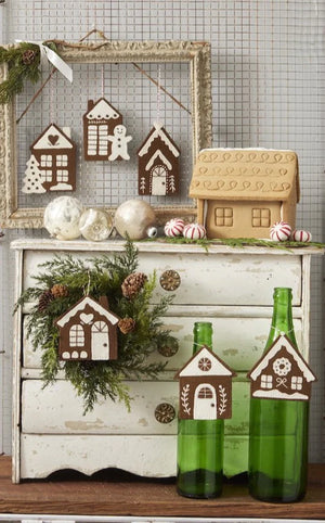 Small Gingerbread House Ornament Kit (All 6 Ornaments)